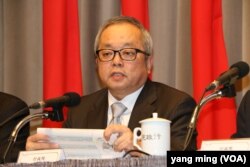 台灣行政院副院長施俊吉(美國之音楊明拍攝)