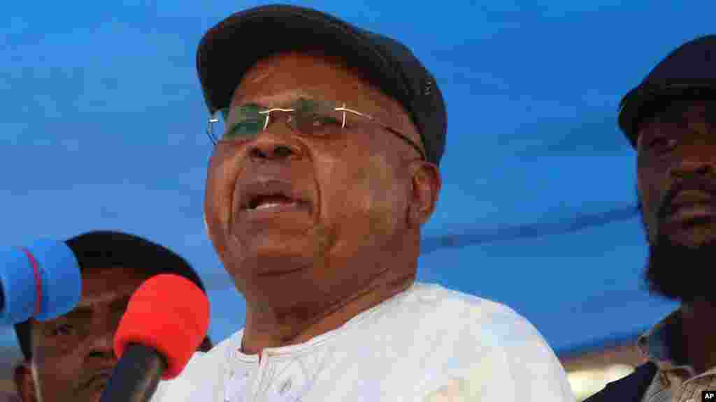 L’opposant Etienne Tshisekedi tient un meeting à Kinshasa, RDC, 31 juillet 2016.