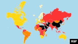 Map: Reporters Without Borders 2017 World Press Freedom rankings