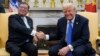 U.S. President Donald Trump meets with Japanese Prime Minister Shigeru Ishiba in the Oval Office of the White House, Feb. 7, 2025, in Washington. 