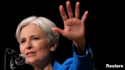 Mantan kandidat presiden dari Partai Hijau Amerika Jill Stein saat berkampanye di Chicago, Illinois, 8 September 2016. 