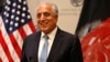 Special Representative for Afghanistan Reconciliation Zalmay Khalilzad approaches the microphone to speak on the prospects for peace, Feb. 8, 2019, at the U.S. Institute of Peace, in Washington. 