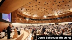 Le directeur général de l'Organisation mondiale de la santé, l'Éthiopien Tedros Adhanom Ghebreyesus, s'exprime lors de la 75e Assemblée mondiale de la santé aux Nations Unies à Genève, en Suisse, le 22 mai 2022.