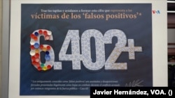 6.402 es el número de víctimas que la JEP tiene registrados de los “falsos positivos” de Colombia, el jueves 28 de noviembre de 2024. FOTO: Javier Hernández, VOA.
