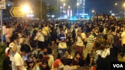 和平占领中环行动星期天凌晨正式启动