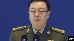 2015年10月17日中國中央軍委副主席范長龍在北京舉行的第六屆香山論壇發表講話。