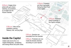 Violent mob loyal to President Donald Trump storms the US Capitol.