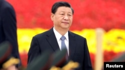 中國領導人習近平在北京天安門廣場（2021年9月30日）