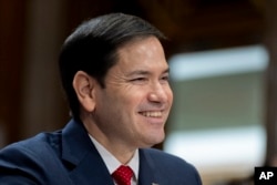 Sen. Marco Rubio, Donald Trump's choice to be secretary of state, appears before the Senate Foreign Relations Committee for his confirmation hearing, at the Capitol in Washington, Jan. 15, 2025.