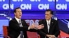 Romney y Santorum en contienda