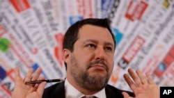 Leader of Italy's far-right party Matteo Salvini 