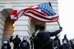 Supporters of US President Donald Trump gather in Washington on Jan. 6, 2021.