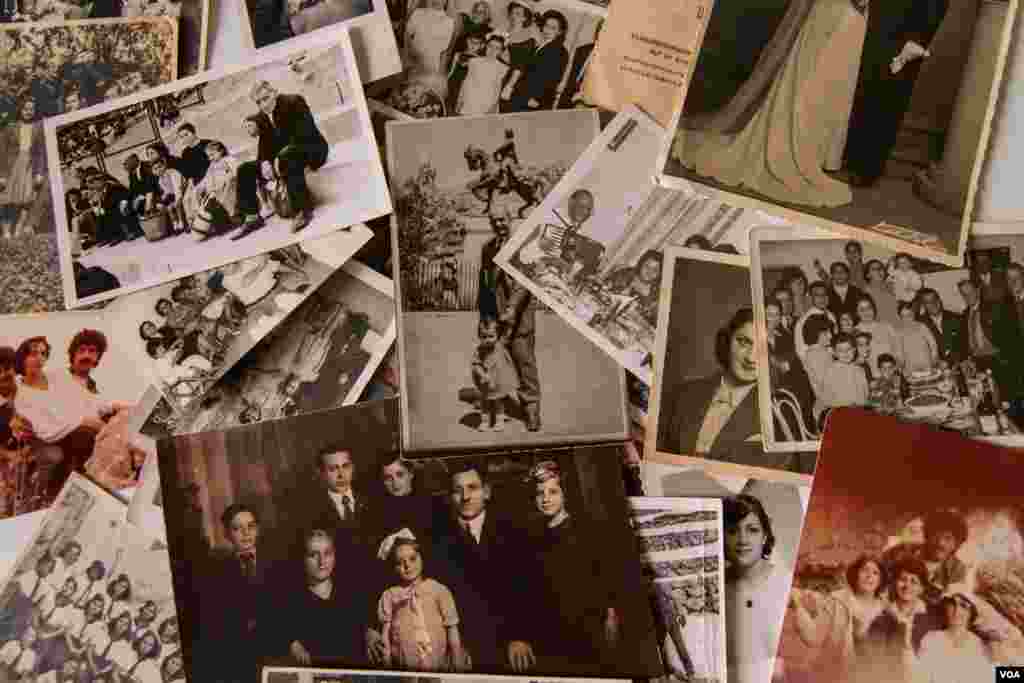 Pictures of Patil Tchilinguirian's family go back to the 1920s and include their first years in Lebanon. (John Owens/VOA)