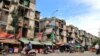 FILE - A general view of Phnom Penh's White Building taken on September 5, 2014, three years before it was demolished in July 2017. (Nov Povleakhena/VOA Khmer)