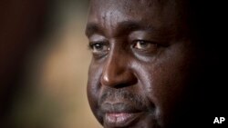 L'ancien président de la République centrafricaine François Bozizé, au palais présidentiel de Bangui, en République centrafricaine, le 8 janvier 2013. (AP Photo/Ben Curtis)