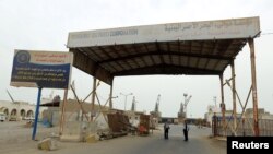 Pelabuhan Hodeidah, Yaman, 5 Agustus 2018.