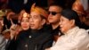 Presiden Joko Widodo dan capres nomor urut 2, Prabowo Subianto (kanan) menghadiri acara mulainya masa kampanye untuk pemilu 2019, di Jakarta, 23 September 2018.