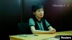 圖為法院8月23日公佈谷開來證詞的錄像﹐該錄像據稱拍攝於8月10日。