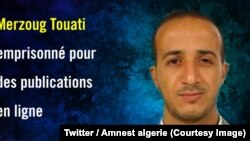 Le tribunal criminel de Béjaïa (260 km à l'est d'Alger) a déclaré Merzoug Touati, 30 ans, coupable d'avoir entretenu "avec les agents d'une puissance étrangère, 24 mai 2018. (Twitter/Amnest algerie)