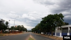 FILE - An empty street is seen during a nationwide lockdown, to help prevent the spread of COVID-19, in Botswana. (Mqondisi Dube/VOA)