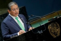 Menteri Luar Negeri Kedua Brunei Erywan Pehin Yusof berpidato pada sesi ke-74 Majelis Umum PBB di markas besar PBB di New York City, New York. (Foto: Reuters)
