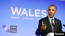 Au sommet de l'OTAN, Barack Obama a estimé que la création d'une force d'intervention rapide est « un signal » à la Russie (Reuters)