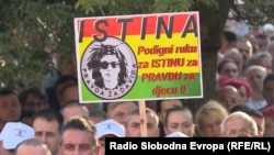 Bosnia-Herzegovina - Several thousand citizens gathered asking for justice for 21-year-old David Dragicevic, whose body was found in the river Vrbas, Banja Luka (Banjaluka), July 7, 2018.