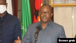 Presidente da Guiné-Bissau, Umaro Sissoco Embaló, fala à nação depois de tentativa de golpe de Estado. 1 Fevereiro 2022