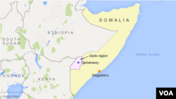 Peta wilayah Somalia.