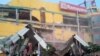 Pusat perbelanjaan "Ramayana" rusak berat setelah gempa kuat di Palu, Sulawesi Tengah, Jumat 28 September 2018. 