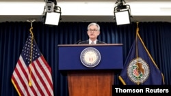 El presidente de la Reserva Federal de EE. UU., Jerome Powell, durante una conferencia en Washington, DC.