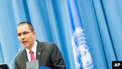 El canciller de Venezuela, Jorge Arreraza, es sancionado por el Departamento del Tesoro de EE.UU. el viernes, 26 de abril de 2019.