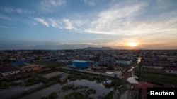 La ville de Juba au coucher du soleil, le 4 octobre 2012.