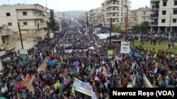 Arşîv: Xwepêşandan li bajarê Efrînê li dijî êrîşên Tirkiyê 