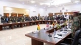 ፎቶ ፋይል - የምዕራብ አፍሪካ ሀገራት የኢኮኖሚ ማኅበረሰብ ከ"ኤኮዋስ" ሀገራት የተውጣጡ የመከላከያ ሃላፊዎች በአክራ፣ ጋና፣ እአአ ነሐሴ 17 ቀን 2023