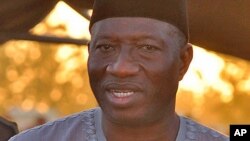 Shugaba Jonathan a Maiduguri, Janairu 15, 2015.