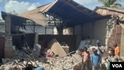 Terremoto estremece a Haití el sábado 14 agosto de 2021. [Captura de pantalla: Video Servicio Creole de VOA]