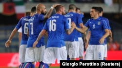 Les Italiens face au 11 finlandais dans une rencontre amicale (6 juin 2016) 