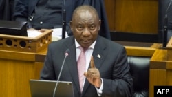 Cyril Ramaphosa au Cap en Afrique du Sud, le 22 mai 2019. (Photo: RODGER BOSCH / AFP)