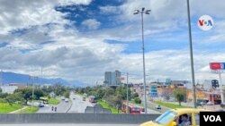 Panorámica del norte de Bogotá, ciudad que entró en cuarentena general desde el jueves 7 de enero a media noche. [Foto: Karen Sánchez, VOA]