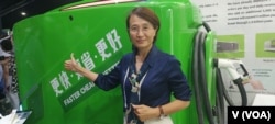 Lin Lin, Beijing Sebo general Manager Overseas Business, at the Expand North Star Exhibition in Dubai, October 13, 2004.