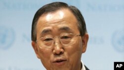 聯合國秘書長潘基文要求卡扎菲停止暴力鎮壓