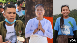 រូបឯកសារផ្គុំ៖ លោក ថុន រដ្ឋា កញ្ញា ឡុង គន្ធា និងកញ្ញា ភួន កែវរស្មី ជាសកម្មជនបរិស្ថាននៃចលនាមាតាធម្មជាតិ។