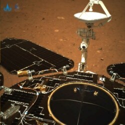 An image taken on Mars by Chinese rover Zhurong of China's Tianwen-1 mission is seen in this handout image released by the China National Space Administration (CNSA), May 19, 2021. CNSA/Handout via REUTERS