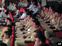 台湾军方人员出席纪念大会