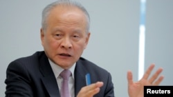 中國駐美國大使崔天凱2018年11月6日接受路透社採訪