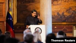 El presidente en disputa de Venezuela, Nicolás Maduro, habla en la sesión de clausura de la Asamblea Nacional Constituyente de Venezuela en Caracas, el 18 de diciembre de 2020. [Foto: Reuters].