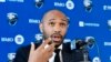 Thierry Henry lors de sa présentation à Montreal, Canada, le 18 novembre 2019