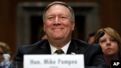 Direktor CIA Majk Pompeo na pretresu u senatskom Odboru za spoljnopolitička pitanja pre dve nedelje na Kapitol hilu