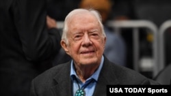El ex presidente de EE. UU., Jimmy Carter, un político que tras culminar su mandato presidencial se ha destacado por ser medidaodr en diversos conflictos internacionales.